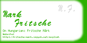mark fritsche business card